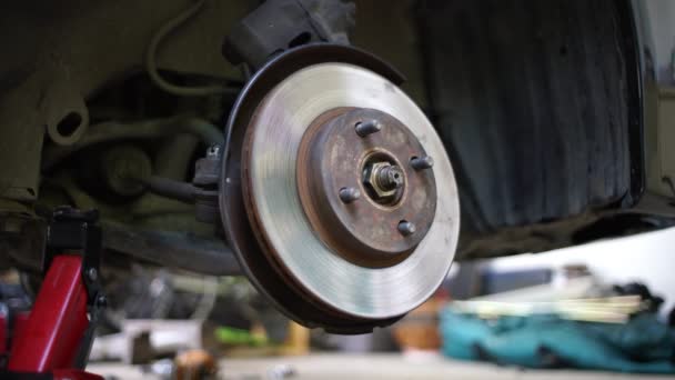 Car Brakes Damaged Brake Assist Repair Car Maintenance — Video Stock