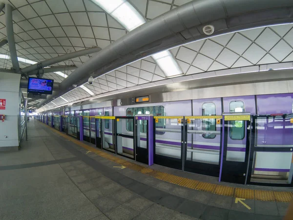 Bangkok Thailand August 2022 Mrt Purple Line Tao Poon Khlong — Fotografia de Stock