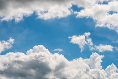 Blue sky with white clouds. on a clear day