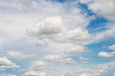 Blue sky with white clouds. on a clear day