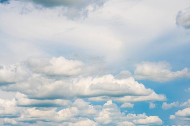 Blue sky with white clouds. on a clear day