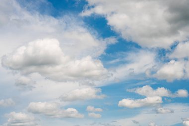 Blue sky with white clouds. on a clear day