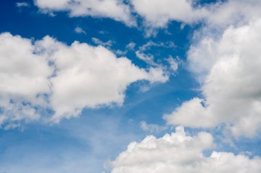 Blue sky with white clouds. on a clear day