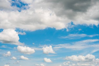 Blue sky with white clouds. on a clear day