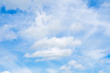 Blue sky with white clouds. on a clear day