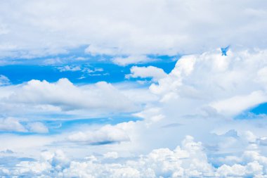 Blue sky with white clouds. on a clear day