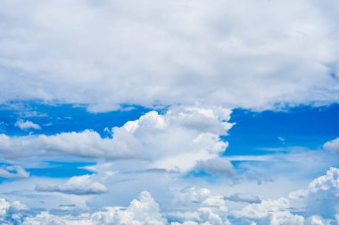 Blue sky with white clouds. on a clear day