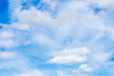 Blue sky with white clouds. on a clear day