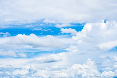 Blue sky with white clouds. on a clear day