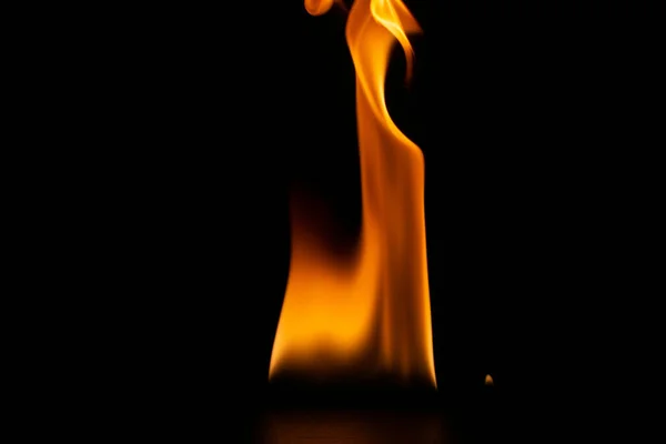 Alevin Yakma Gücü Alevler Yakın Çekim Kıvılcımları Ateş Desenleri Karanlığın — Stok fotoğraf