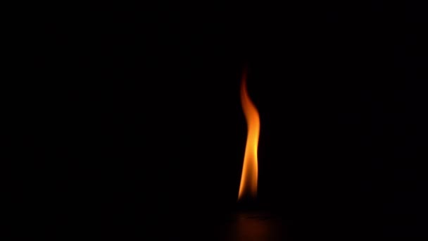 Brennkraft Der Flamme Flammen Und Brennende Funken Nahaufnahme Feuermuster Das — Stockvideo