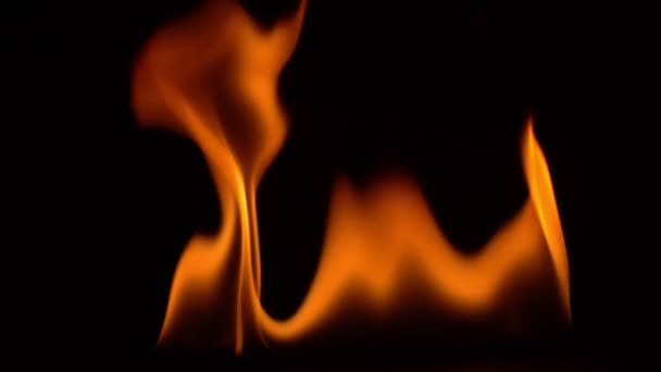 Горящая Сила Пламени Пламя Горящие Искры Крупным Планом Образцы Огня — стоковое видео