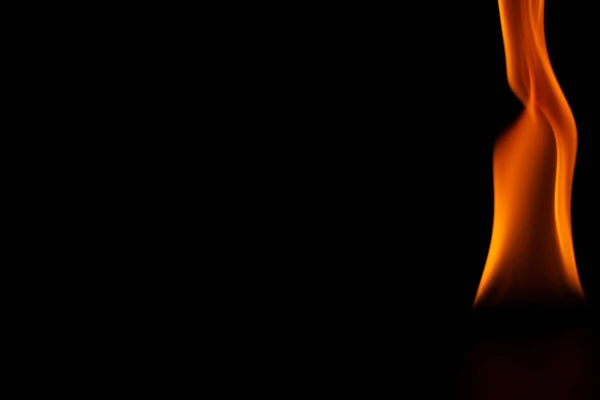 Brennkraft Der Flamme Flammen Und Brennende Funken Nahaufnahme Feuermuster Das — Stockfoto