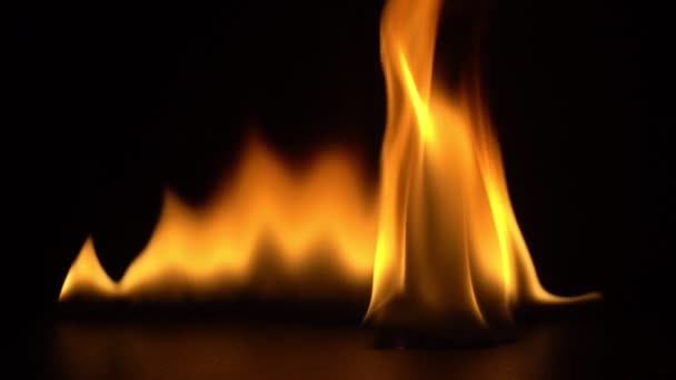 Burning Power Flame Flames Burning Sparks Close Fire Patterns Glow — Stock Video