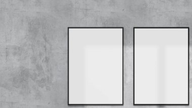 A3, A2 ya da A1 biçiminde bir poster şablonunun 3 boyutlu görüntülenmesi. Posteri hazırla..