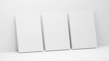 3 boyutlu A4 beyaz kitap tasarımı. Boş kitap. Temiz kitap kapağı modeli