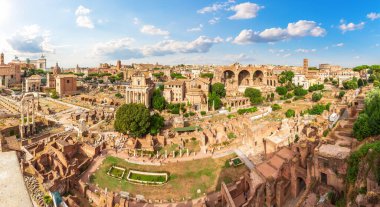 Roma Forumu 'nun tam panoraması, İtalya