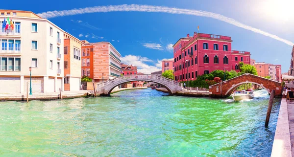 Kanal Dorsoduro Daki Köprüler Venedik Talya — Stok fotoğraf