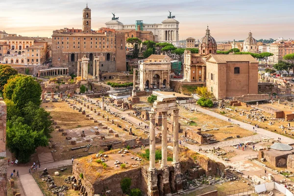 Templo Castor Pollux Otros Monumentos Del Foro Romano Italia — Foto de Stock