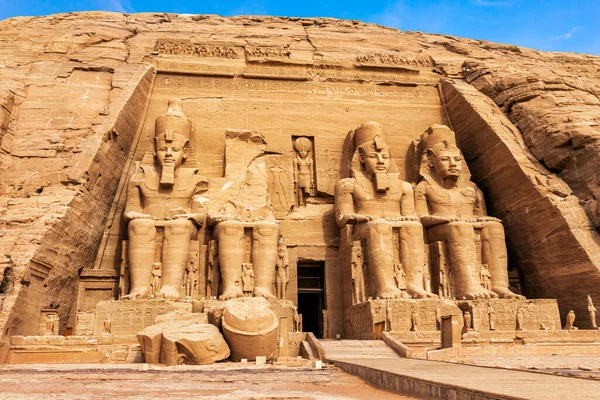 Abu Simbel Rock Cut Great Temple Ramesses Egypt — стокове фото