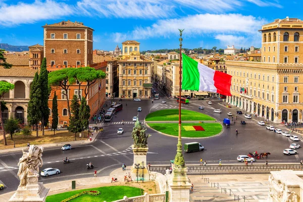 Venice Square Piazza Venezia Rome Italy — Stock fotografie