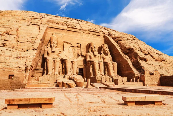 Abu Simbel Great Temple Ramesses Рок Вирізьблений Єгипет — стокове фото