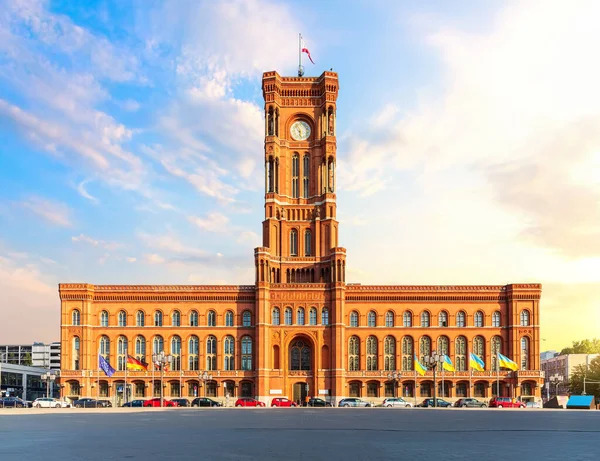 Rotes Rathaus Het Rode Stadhuis Berlijn Duitsland — Stockfoto