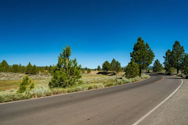 Roads lead through natural beauty of the Sierra Nevada mountain range in northern California.