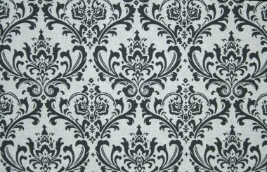 siyah ve gri damask deseni
