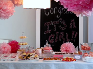 Bebek kız duş tablo