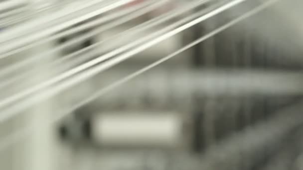 Polymer Thread Winding Machine Action Slow Motion — Vídeos de Stock