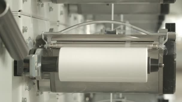 Closeup Polymer Thread Winding Machine Action Slow Motion — Video Stock