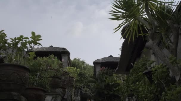 Stone Staircase Beautiful Tropical Cottage Village Slow Motion — Stockvideo