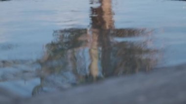 Small beautiful pool in a private tropical villa. Slow motion.