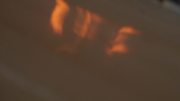Flammende Holzkohle Auf Dem Grill Kameraauflösung Zeitlupe — Stockvideo