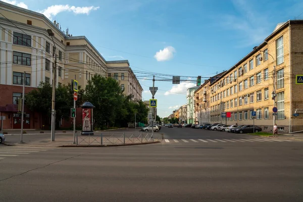 Krasnojarsk Regio Krasnojarsk Juli 2021 Zicht Dekabristov Street Van Karl — Stockfoto
