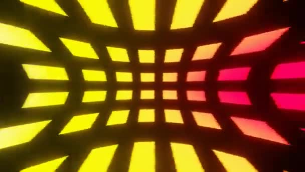 Абстрактный трехмерный фон с перемещением влево вправо мультипликации многоцветных прямоугольников — стоковое видео