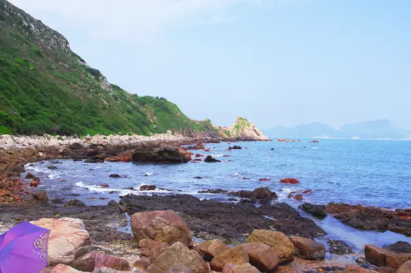 Seaside with great rocks at china — Stock Photo, Image