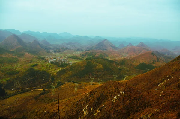 Sunset at karst landform of china — Stock Photo, Image