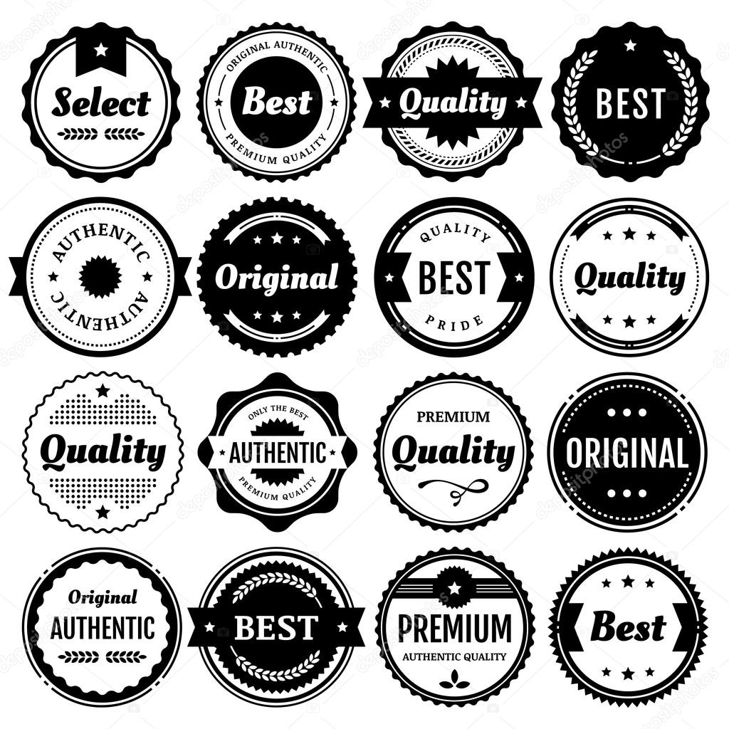 Collection of premium vector badges and packaging labels. Wide range of graphic styles (including modern, retro, clean, and classic). This set of isolated design elements includes typography for 