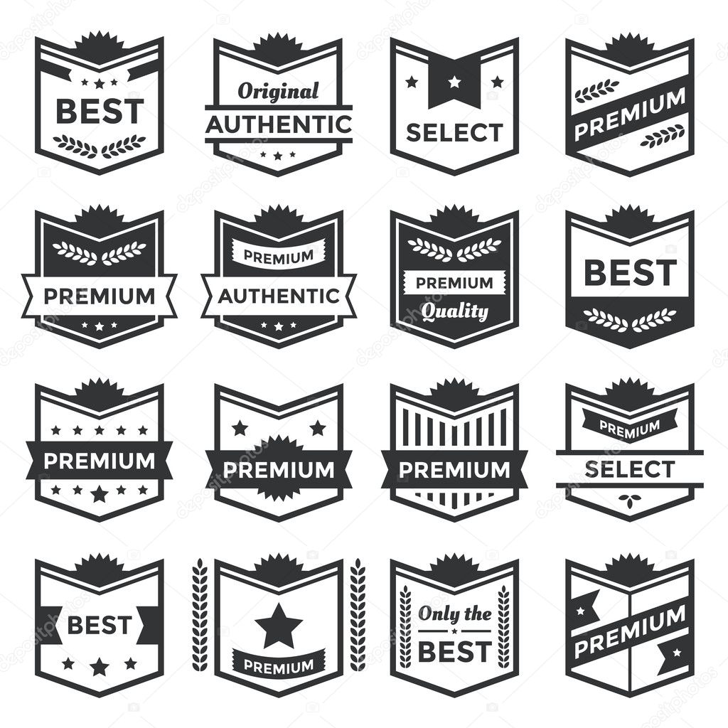 Modern Vector Badge Shields and Label Collection