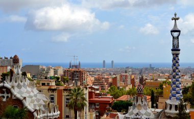 Park guell antoni gaudi Barcelona, İspanya