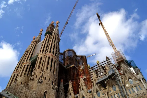 Expiatory Church of Holy Family (Sagrada Familia) by architect Gaudi, building is begun in 1882, Barcelona, Spain. Stock Image