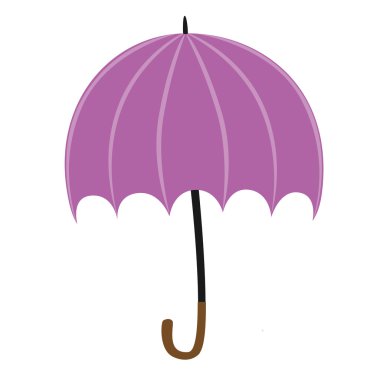 pembe şemsiye beyaz arkaplanda izole