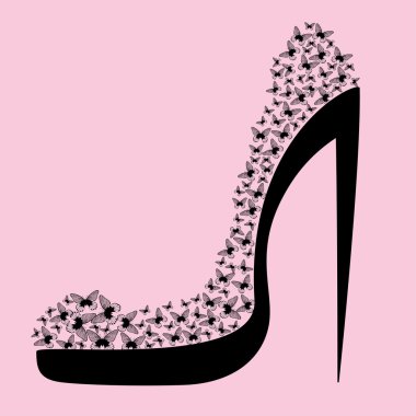 kelebek, vektör çizim Ayakkabı