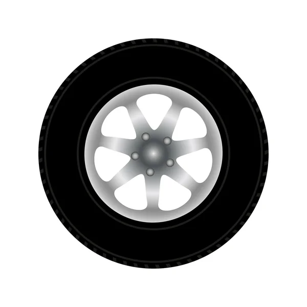 Car Wheel, vector illustration — Stock Vector
