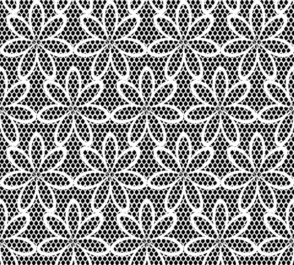 Seamless lace floral pattern, vector illustration — Stock Vector