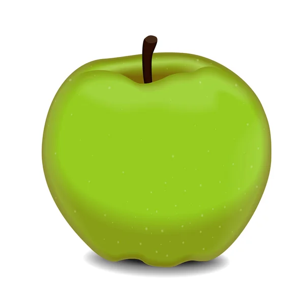 Ilustração vetorial de deliciosa maçã verde — Vetor de Stock