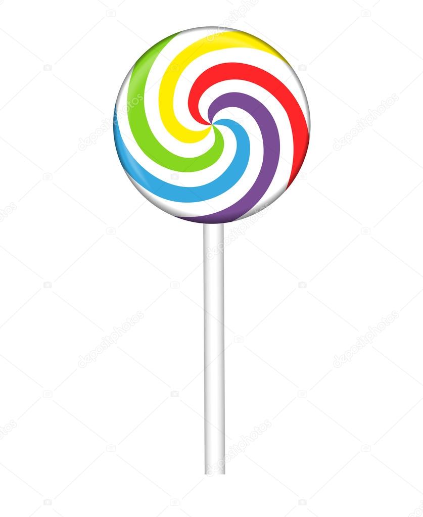 Colorful lollipop, vector illustration
