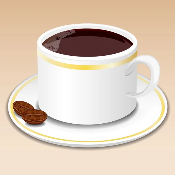Чашка кофе, векторная иллюстрация . — стоковый вектор